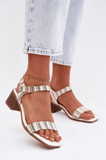 Sandales avec plateforme de couleur blanche Sabela 2