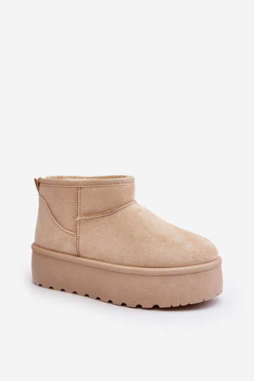 Bottes de neige pour femmes avec plateforme couleur ivoire Mennja