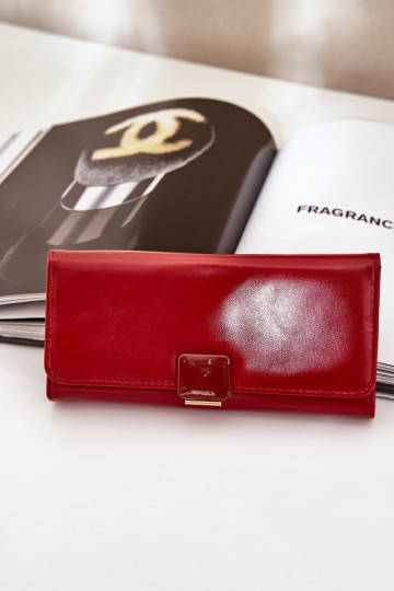 Eko Cuir Gładki Portefeuille femme couleur rouge Erolia