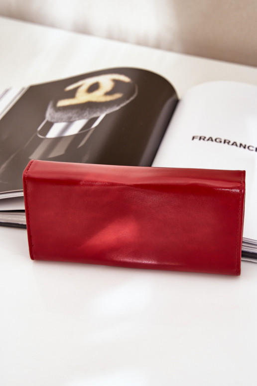 Eko Cuir Gładki Portefeuille femme couleur rouge Erolia