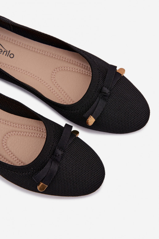 Ballerines avec des rubans couleur noire Amelivra