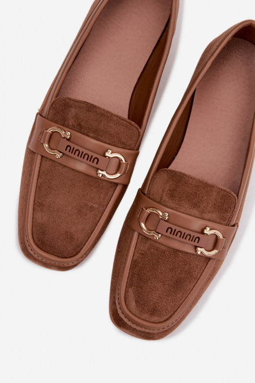 Mocassins Mocassins Féminin Avec des décorations Élément marron Evelora