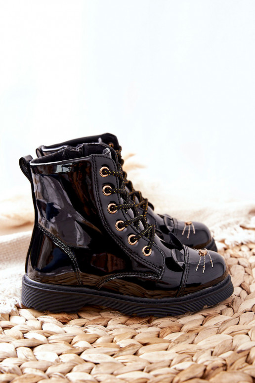 réchauffer Bottines de travail avec fermetures éclair couleur noire Mousie