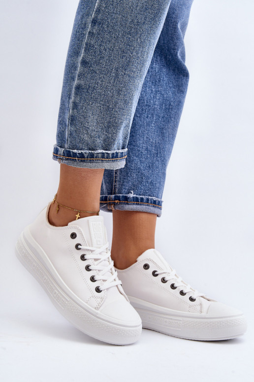 Faible Chaussures de loisirs réchauffer couleur blanche Big Star MM274029