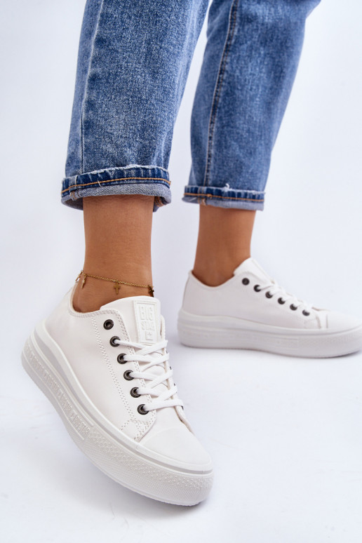 Faible Chaussures de loisirs réchauffer couleur blanche Big Star MM274029