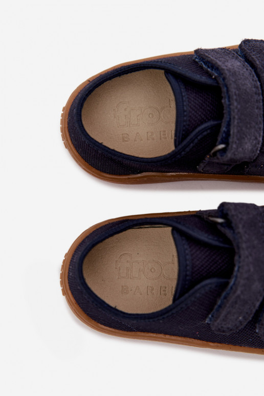 Chaussons Puéril Barefoot Froddo Canvas G1700440-2 bleu foncé