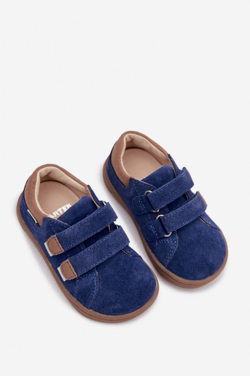 Peau chaussures Barefoot PuérilOdblaskami Bartek 8600366 bleu foncé