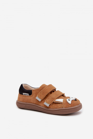 Chaussures en cuir barefoot pour enfants avec thème Lisa Bartek 8600563 de couleur marron