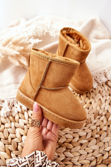 Bottes d'hiver chaudes pour enfants couleur chaki Gooby