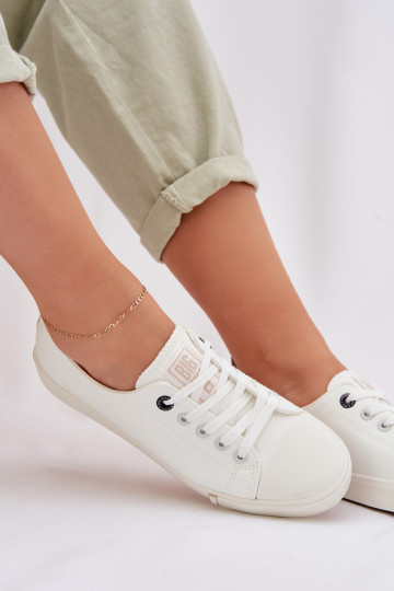 Baskets de loisirs en simili cuir Big Star TT274023 couleur blanche