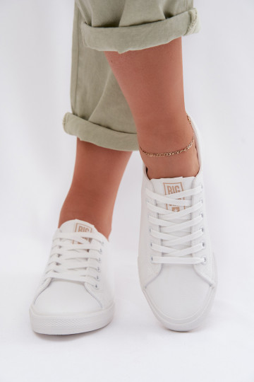 Chaussures de loisirs en cuir écologique Big Star TT274001 couleur blanche