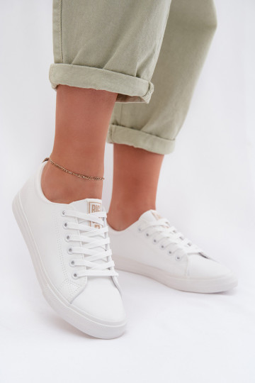 Baskets de loisirs en simili cuir Big Star TT274001 couleur blanche 2