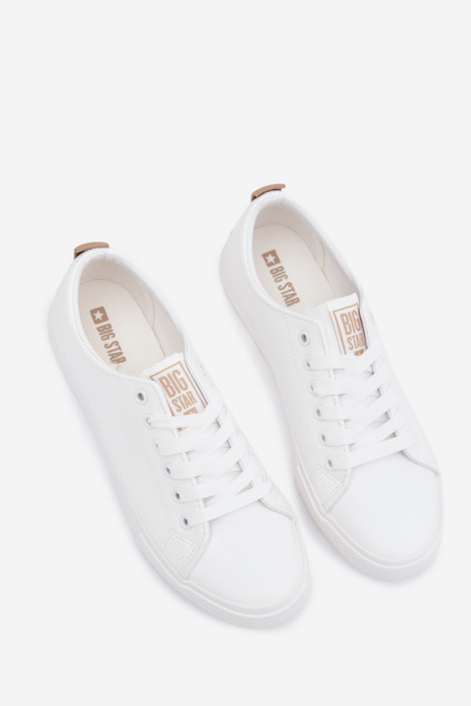 Chaussures de loisirs en cuir écologique Big Star TT274001 couleur blanche