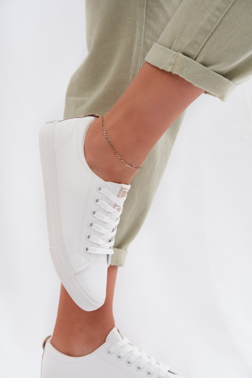 Chaussures de loisirs en cuir écologique Big Star TT274001 couleur blanche