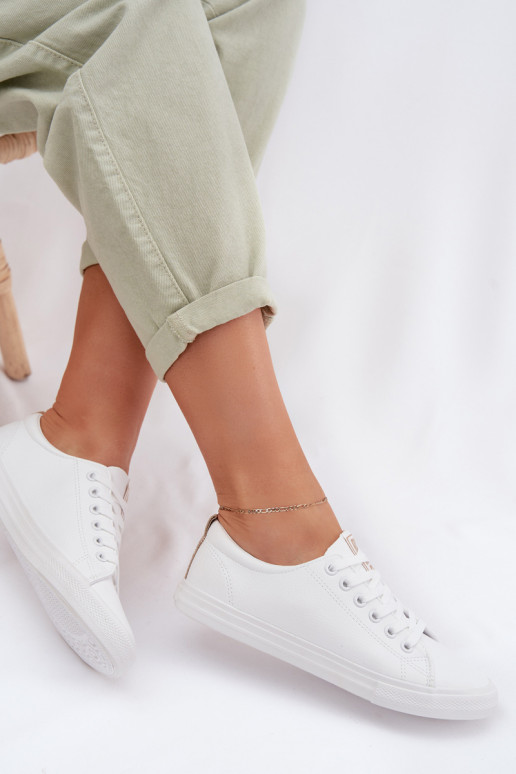 Chaussures de loisirs en cuir écologique Big Star TT274001 couleur blanche