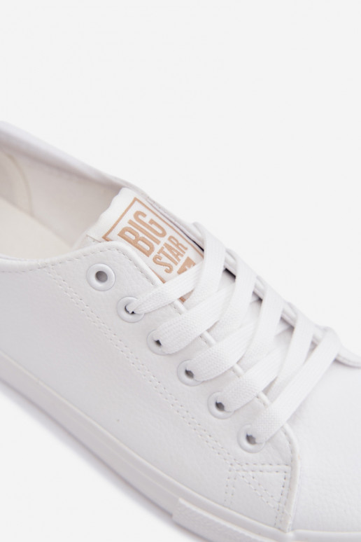 Chaussures de loisirs en cuir écologique Big Star TT274001 couleur blanche