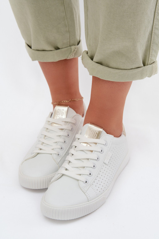 chaussures décontractées Baskets Féminin Eko Peau Big Star TT274020 couleur blanche