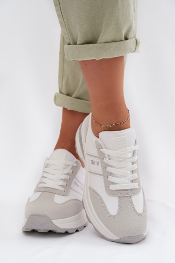 Chaussures modèle baskets baskets Féminin Big Star TT274879 HI-POLY SYSTEM Blanc-couleur grise 2