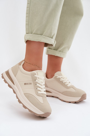 Chaussures modèle baskets baskets Féminin Big Star TT274876 HI-POLY SYSTEM beige 2