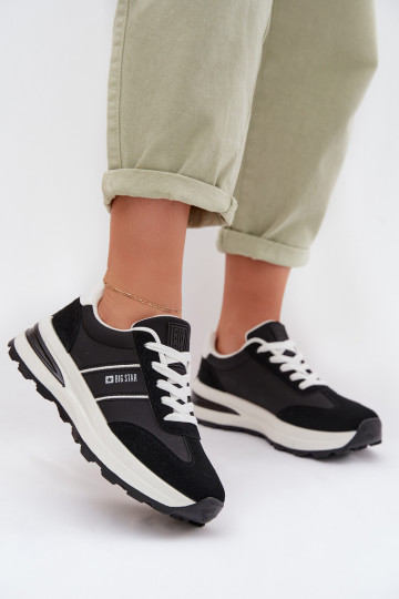 Chaussures modèle baskets baskets Féminin Big Star TT274877 HI-POLY SYSTEM couleur noire 2