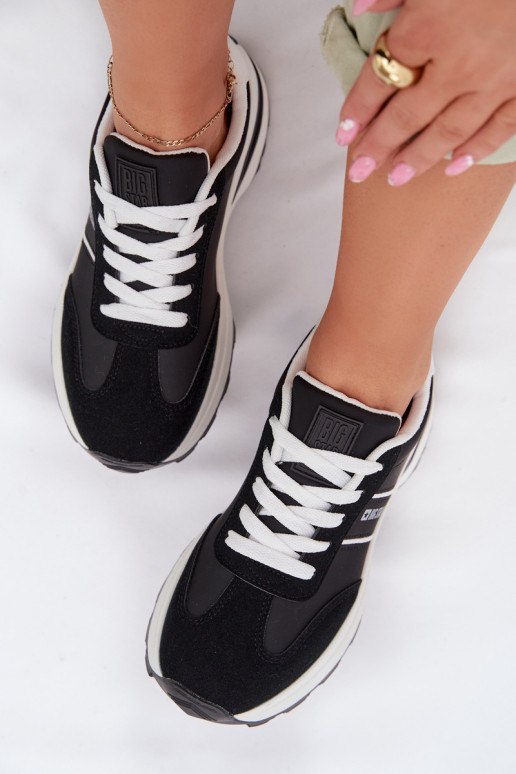 Chaussures modèle baskets baskets Féminin Big Star TT274877 HI-POLY SYSTEM couleur noire