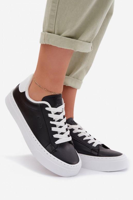 Chaussures modèle baskets Féminin en cuir écologique Big Star TT274927 HI-POLY SYSTEM couleur noire