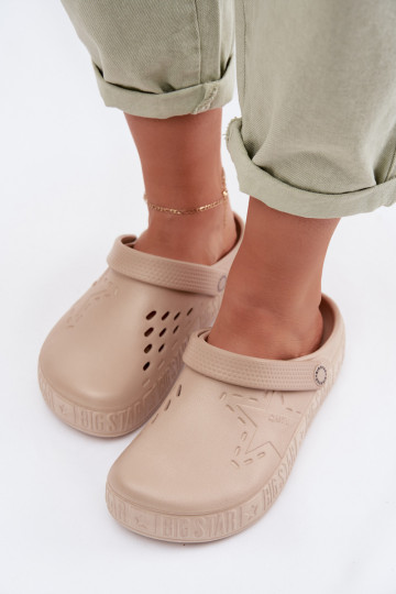 Chaussons légers clogs pour femmes Big Star TT274A083 couleur sable