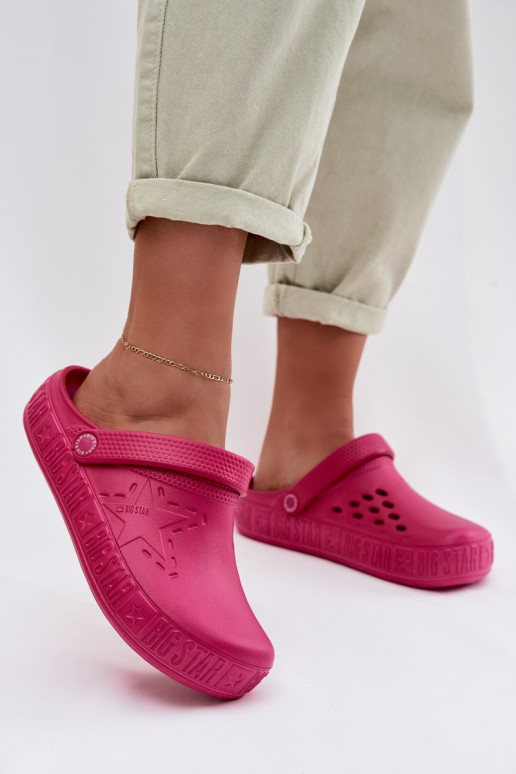 Chaussons Sabots Féminin Pantoufles légères Big Star TT274A082 couleur rose