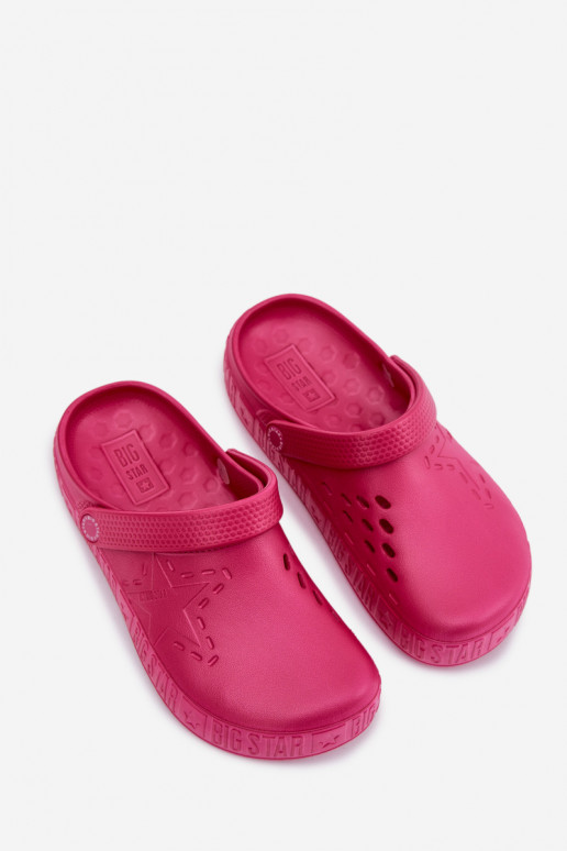 Chaussons Sabots Féminin Pantoufles légères Big Star TT274A082 couleur rose