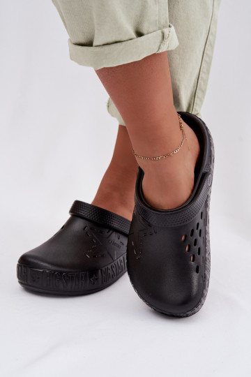 Chaussons Sabots Féminin Pantoufles légères Big Star TT274A084 couleur noire 2