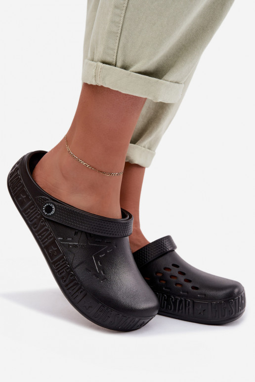 Chaussons Sabots Féminin Pantoufles légères Big Star TT274A084 couleur noire