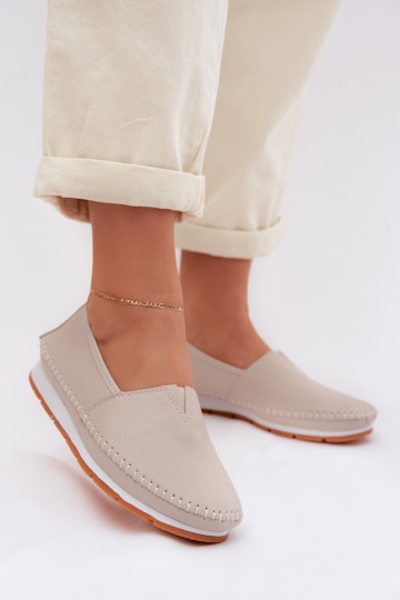 Peau chaussures Féminin S.Barski LR61-7051 beige 2