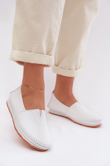 Bottes en cuir pour femmes S.Barski LR61-7051 couleur blanche 2