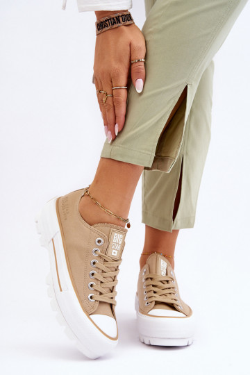  chaussures décontractées avec une plateforme Big Star LL274154 beige 2