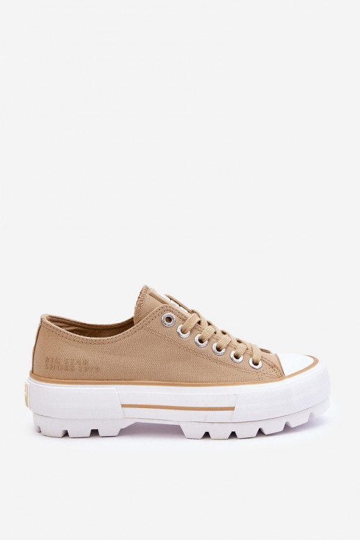  chaussures décontractées avec une plateforme Big Star LL274154 beige