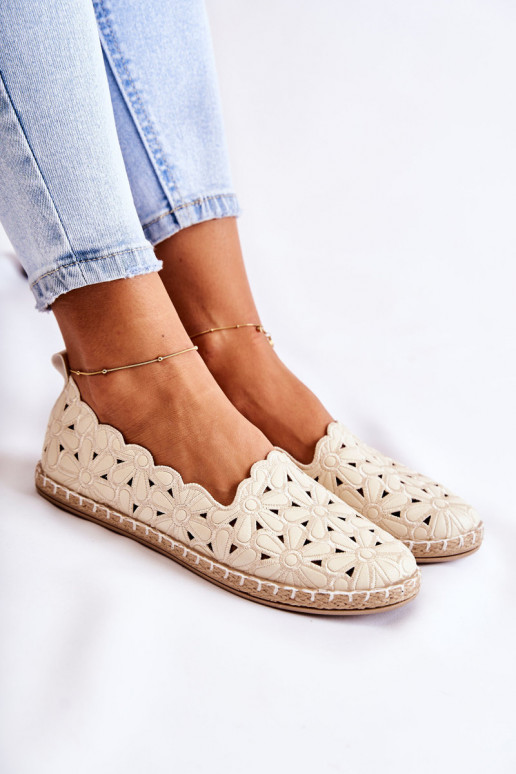 Féminin Un modèle convaincant Ballerines avec des fleurs beige Vennice