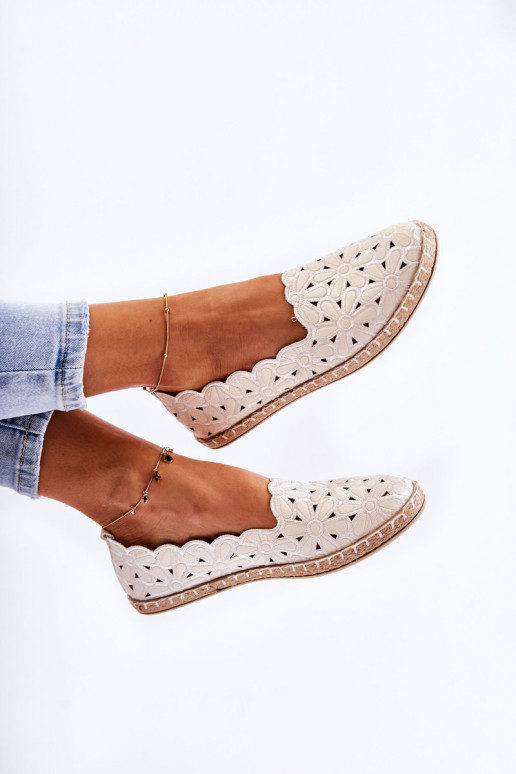 Féminin Un modèle convaincant Ballerines avec des fleurs couleur blanche Vennice