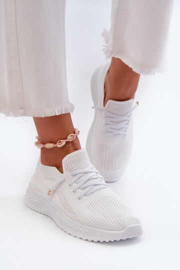 Un modèle convaincant baskets Féminin couleur blanche Jagelia