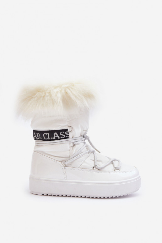 Féminin Bottes de neige avec des lacets couleur blanche Santero - couleur blanche