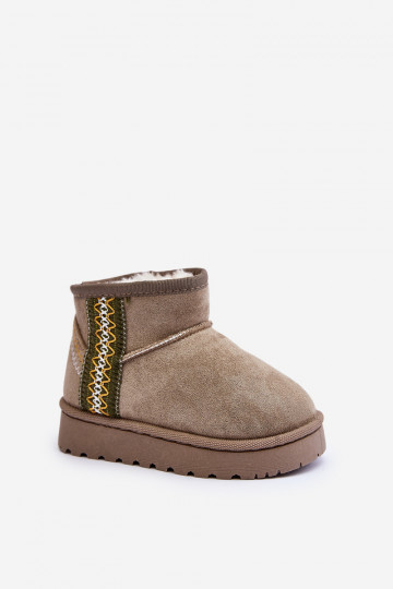 Bottines de neige doublées pour enfants couleur verte Leonora