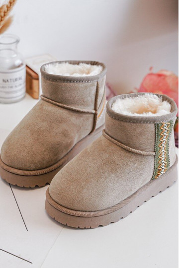 Bottines de neige doublées pour enfants couleur verte Leonora 2