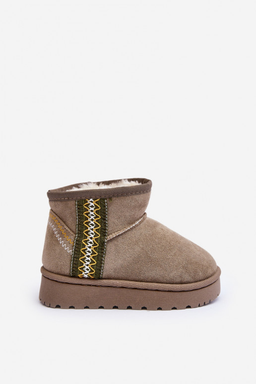 Bottes de neige Bottes réchauffer Puéril couleur verte Leonora