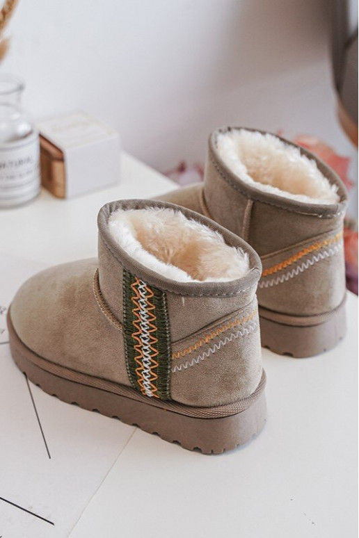 Bottes de neige Bottes réchauffer Puéril couleur verte Leonora