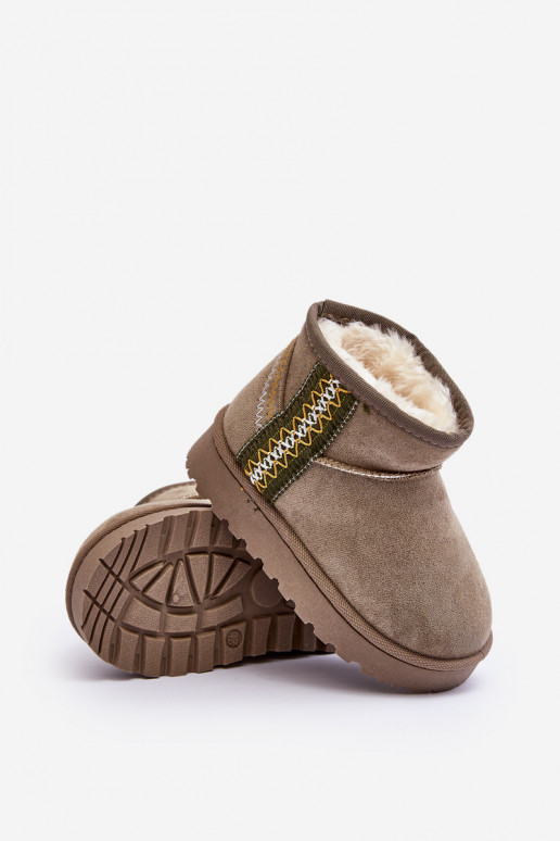 Bottes de neige Bottes réchauffer Puéril couleur verte Leonora