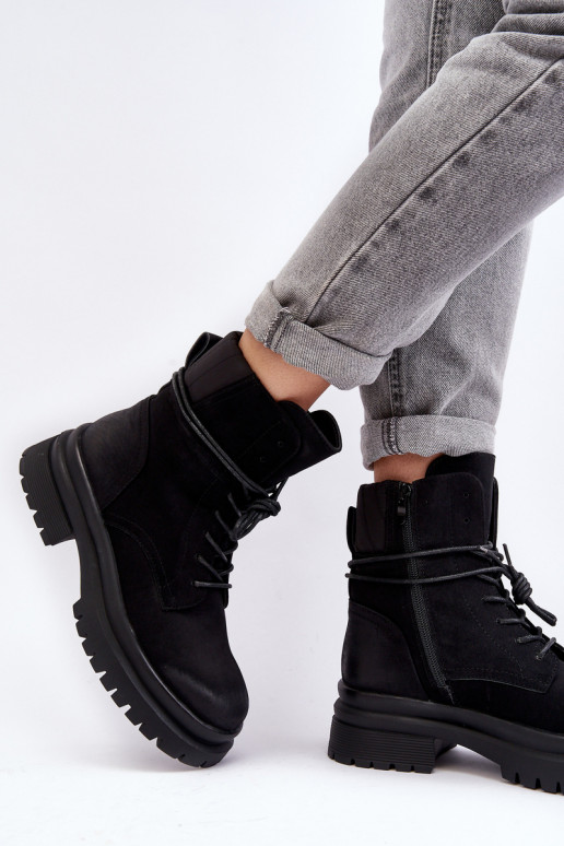 Bottes pour femmes Sur une semelle épaisse couleur noire Activérelona