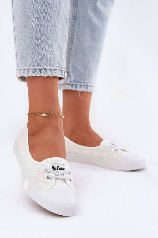 Baskets Chaussures de loisirsHaftem Lee Cooper LCDANS-25-31-3447L couleur blanche