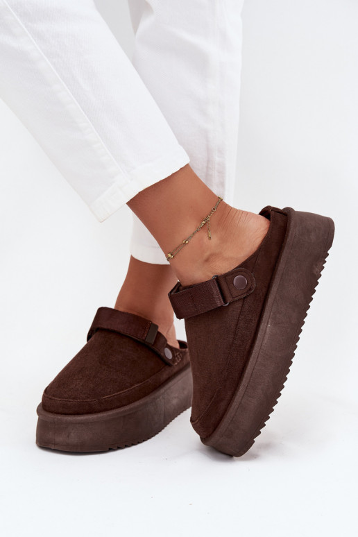 Bottes de neige Féminin avec une plateformeavec fermoir adhésifem CzekoladoÀe Jorielle