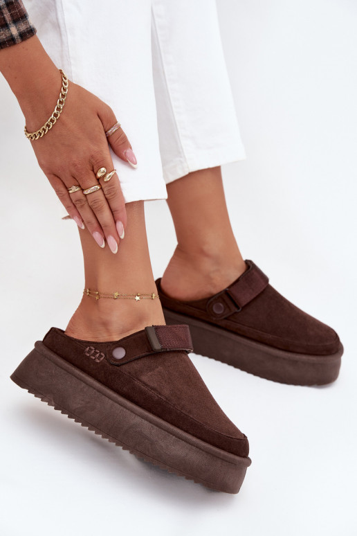 Bottes de neige Féminin avec une plateformeavec fermoir adhésifem CzekoladoÀe Jorielle