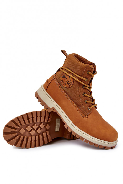 pour hommes Bottes chaussures Memory Foam Big Star KK174203 marron