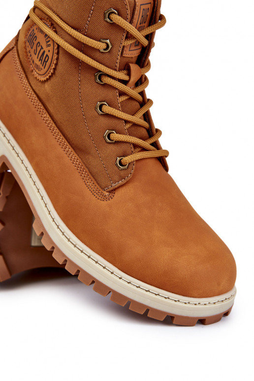 pour hommes Bottes chaussures Memory Foam Big Star KK174203 marron